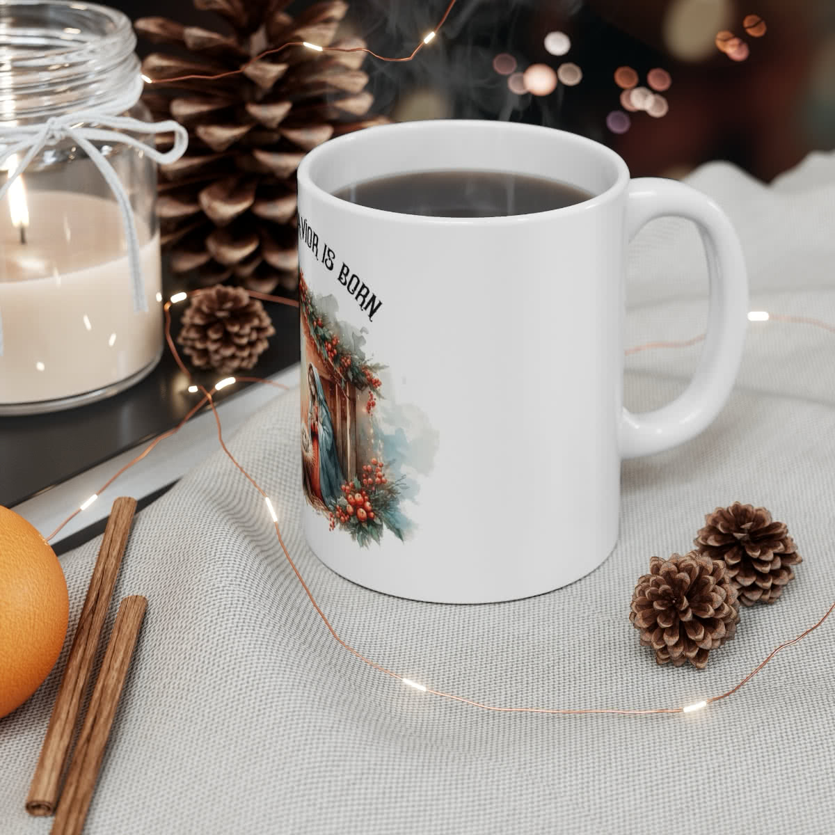 Christ the Savior Is Born Nativity Mug