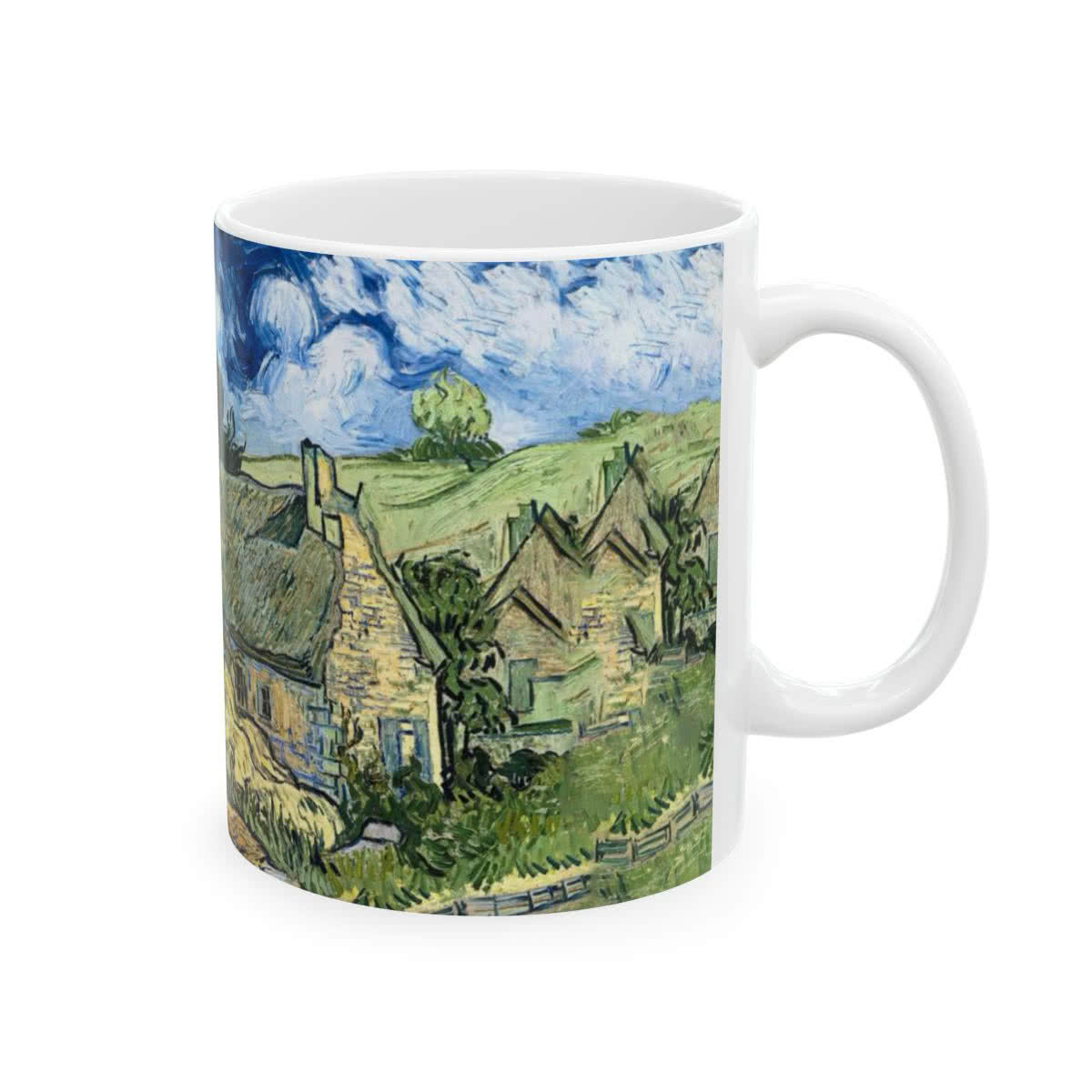 Thatched Cottages at Cordeville Mug – Vincent van Gogh