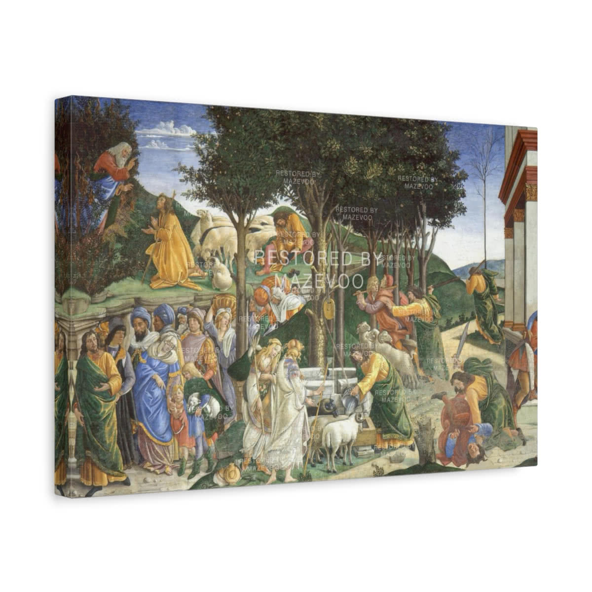 The Trials of Moses (1481) Canvas Wall Art