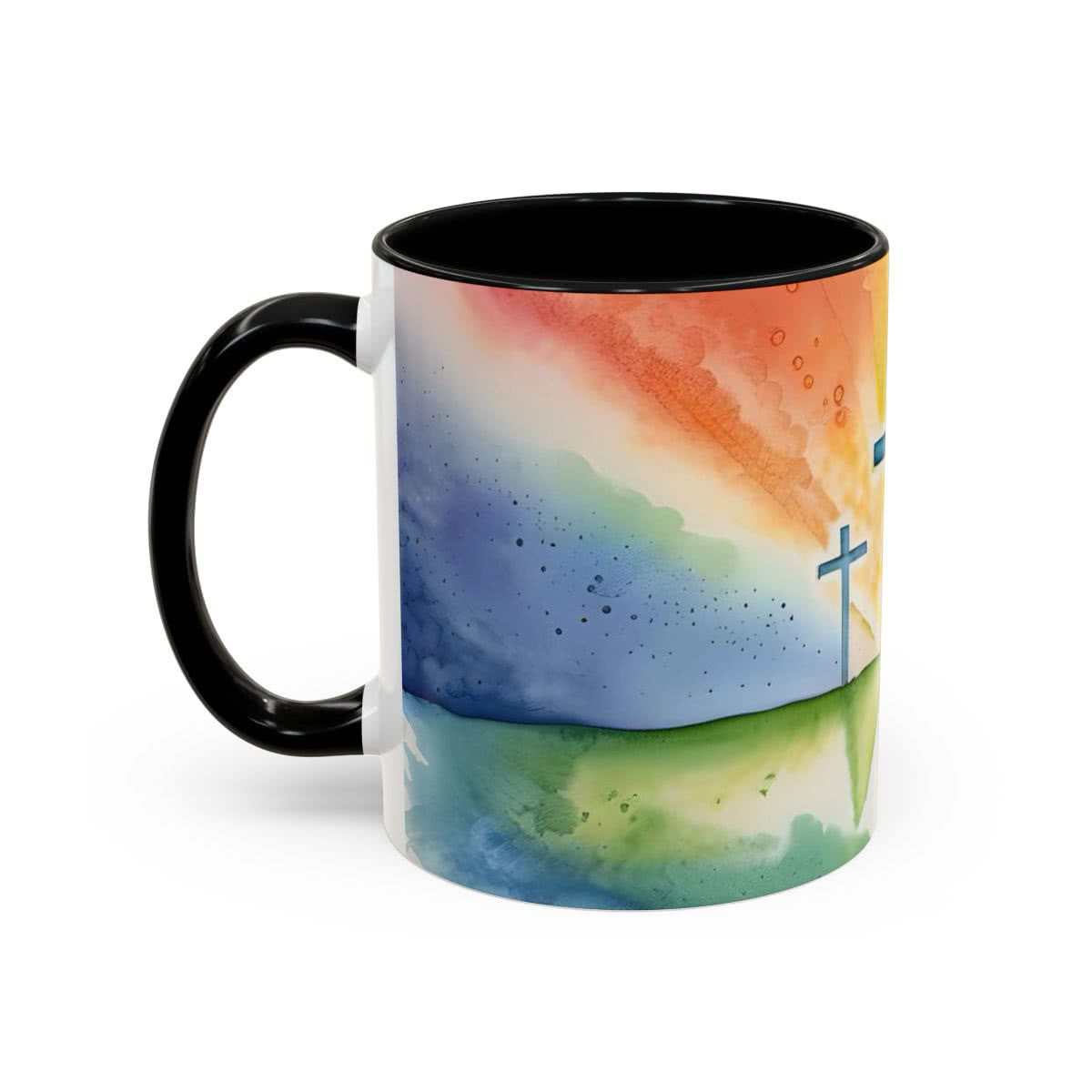 Christian Watercolor Crosses Mug