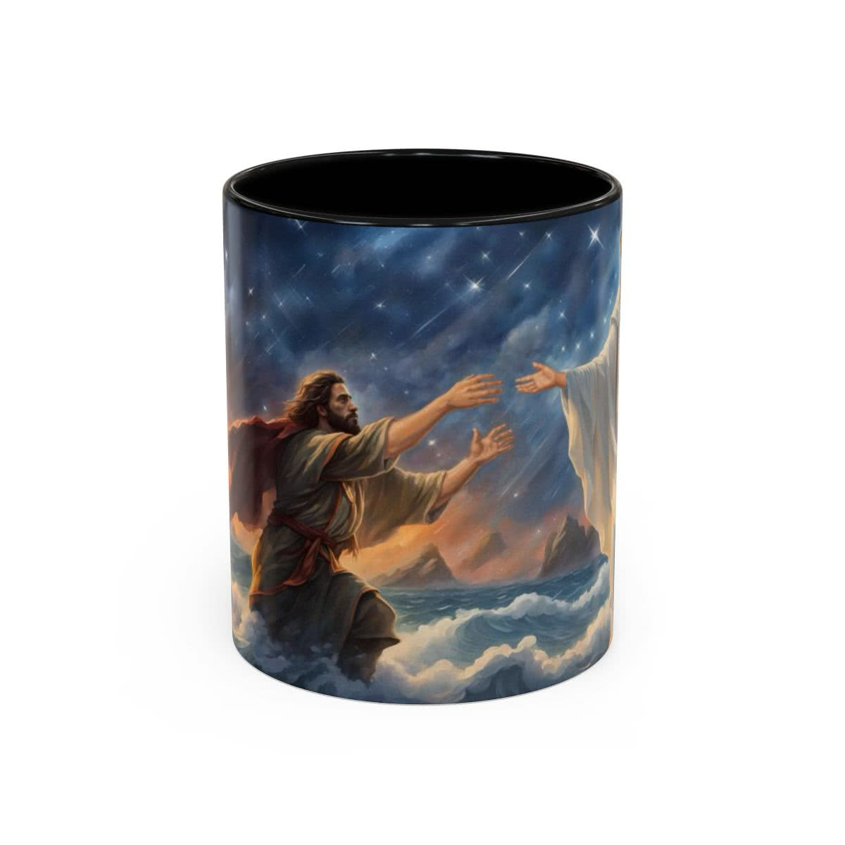 Jesus Walks on Water with Peter Mug