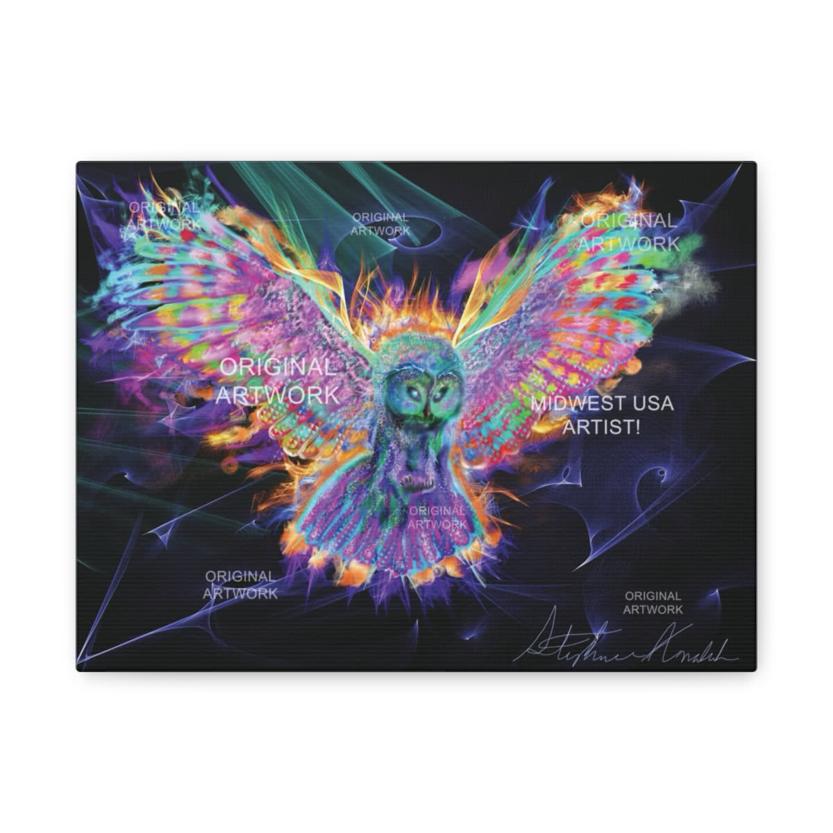 Owl's Dreamflight Fantasy Canvas Wall Art