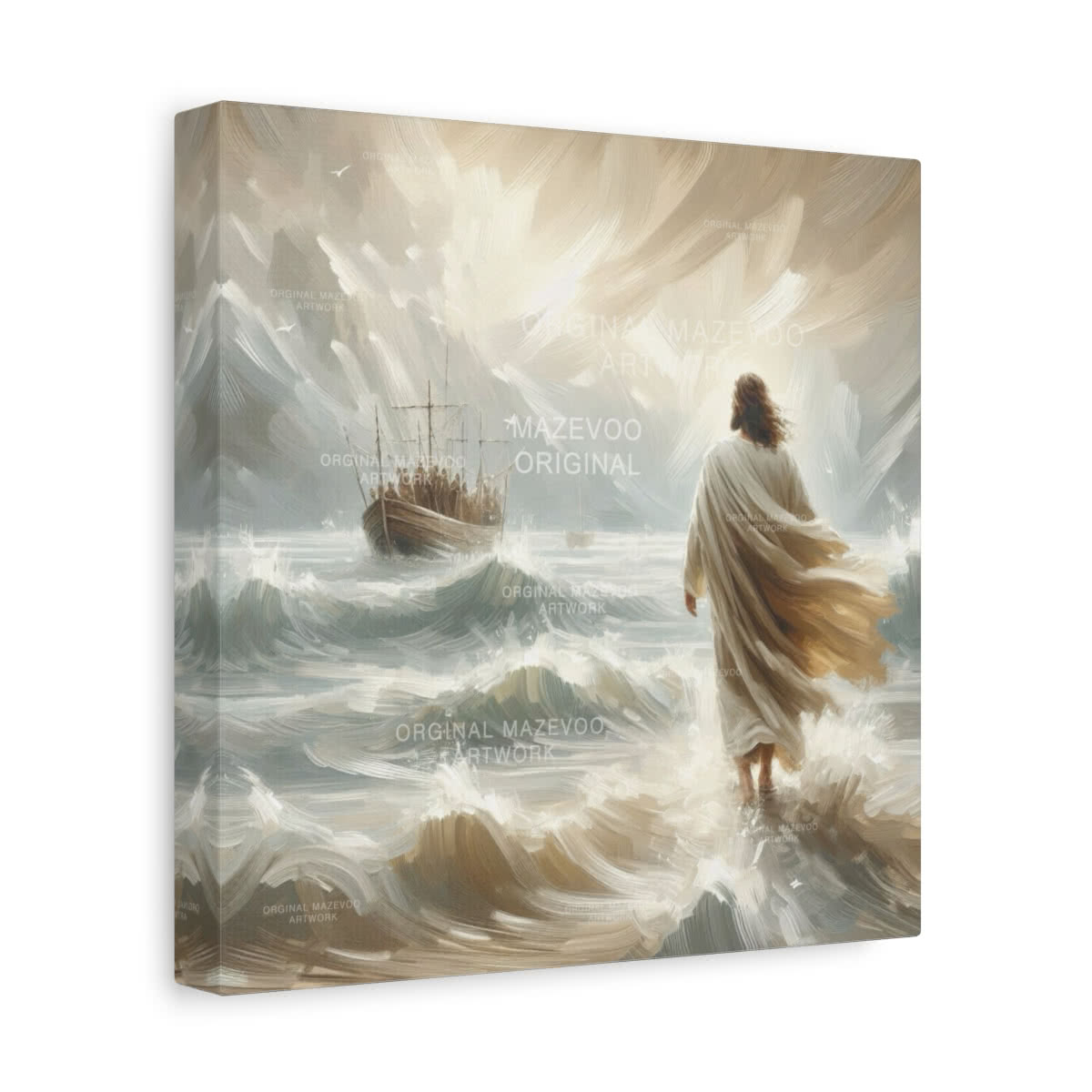 Jesus Walks on Water — Canvas Design II Canvas Wall Art