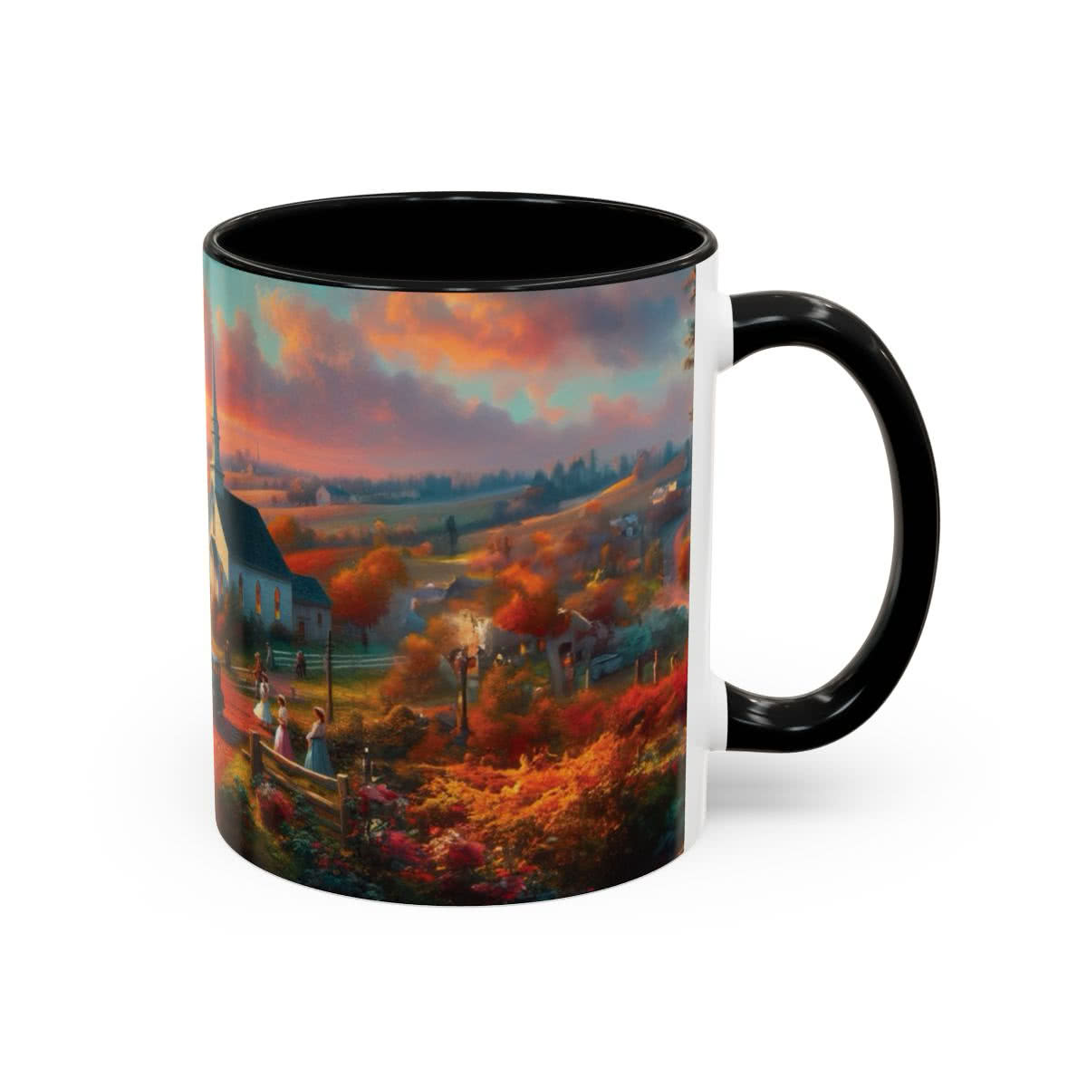 Scenic Church and Village Mug