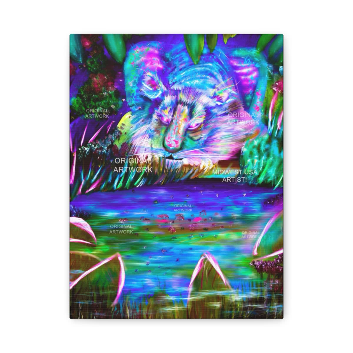 Feline Wonderland Fantasy Canvas Wall Art