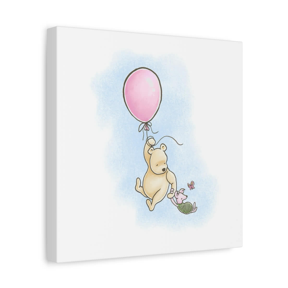 Winnie the Pooh: Pink Balloon and Piglet Canvas Wall Art