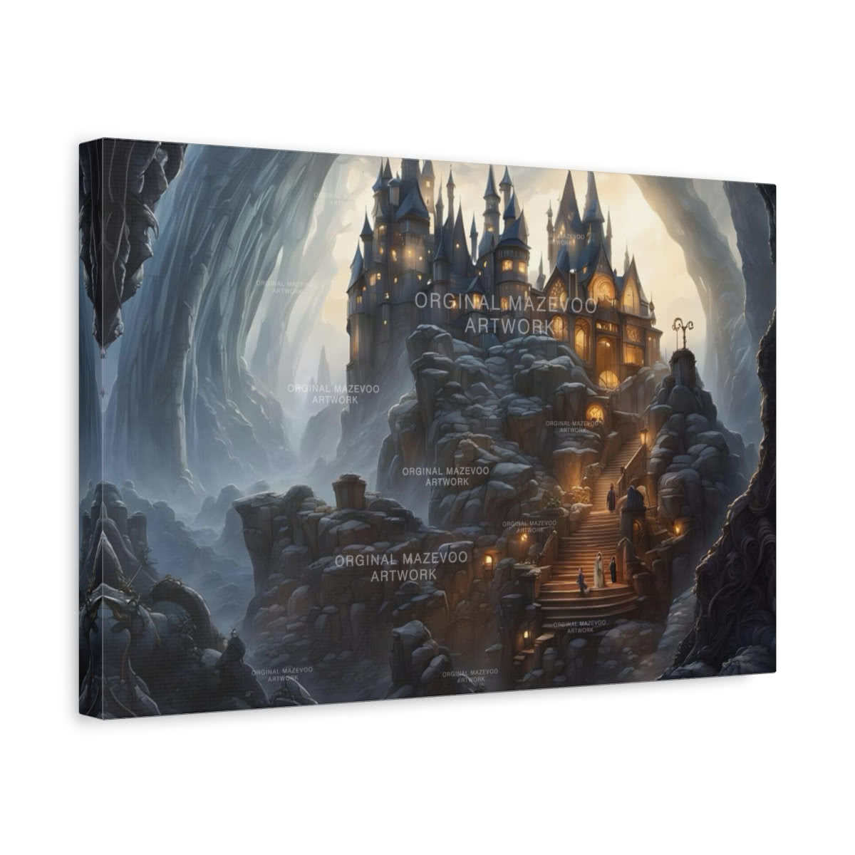 Beauty and the Beast: Beast's Majestic Castle Storybook Canvas Wall Art