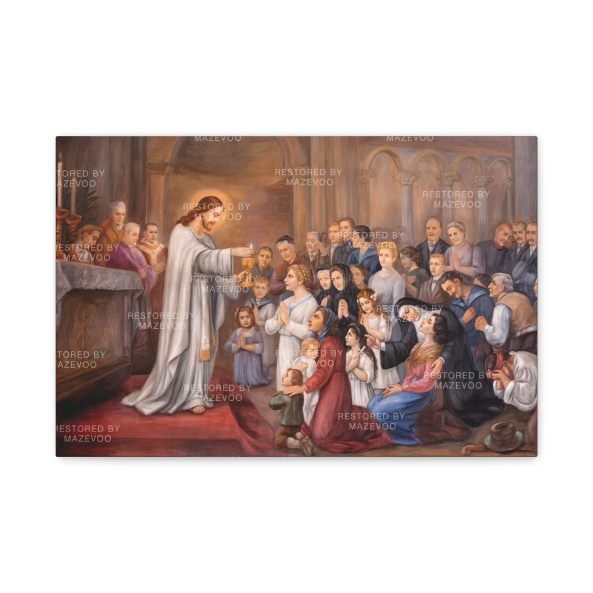 Jesus Giving Communion (19th Century) Canvas Wall Art