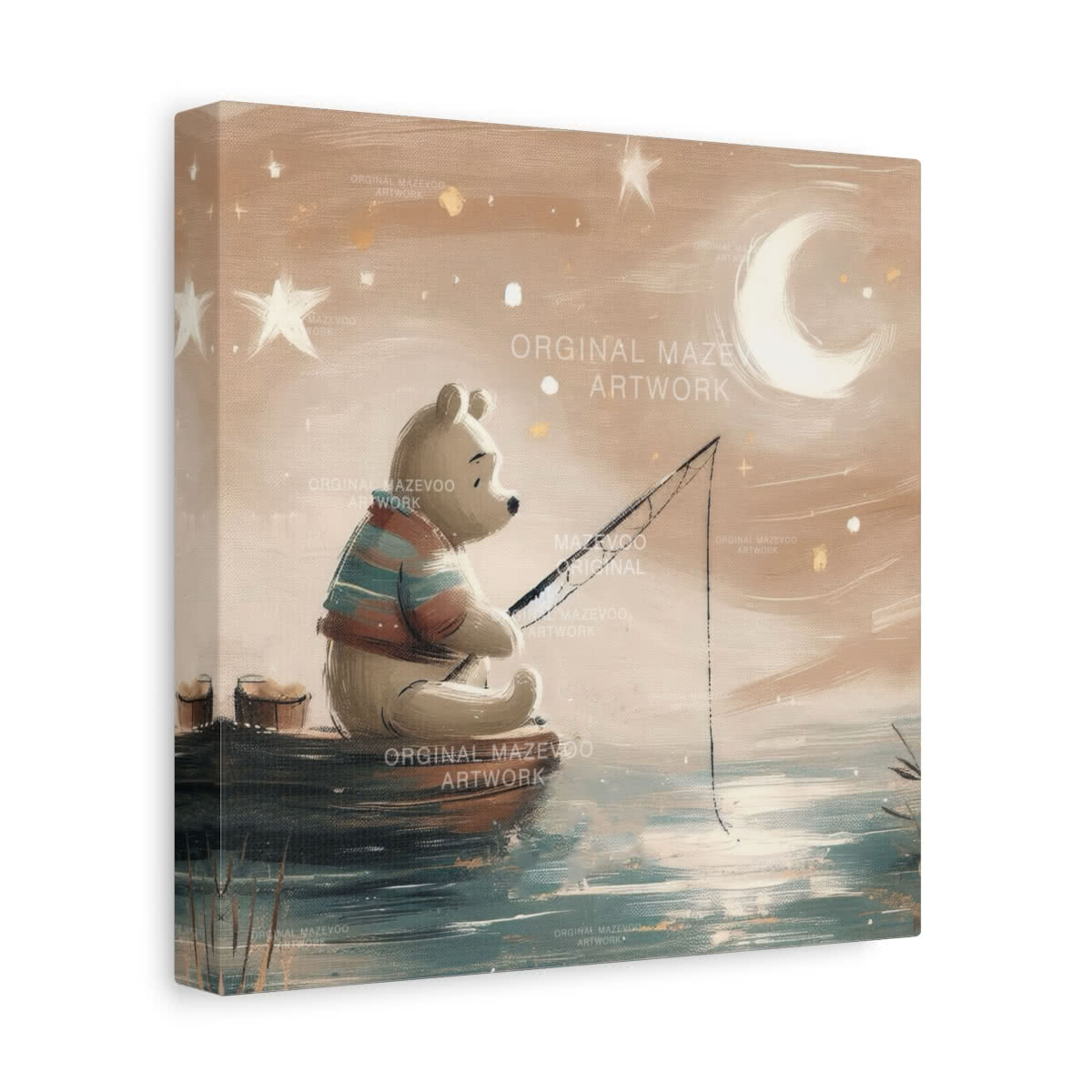 Winnie the Pooh: Fishing Nights Canvas Wall Art