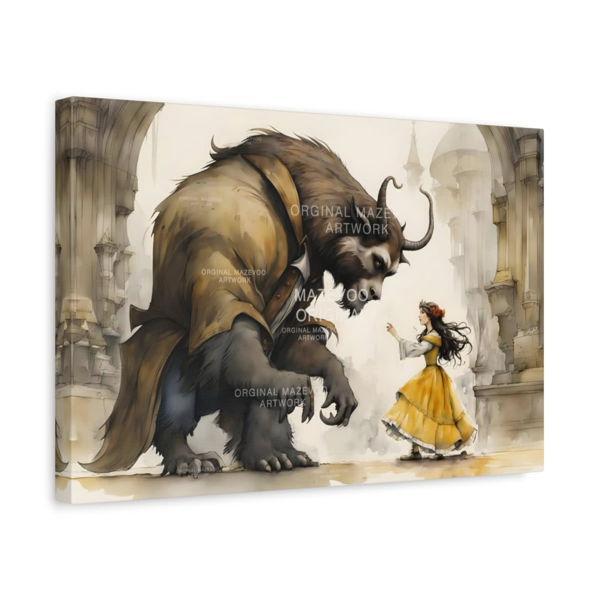 Beauty and the Beast — Canvas Design I Storybook Canvas Wall Art