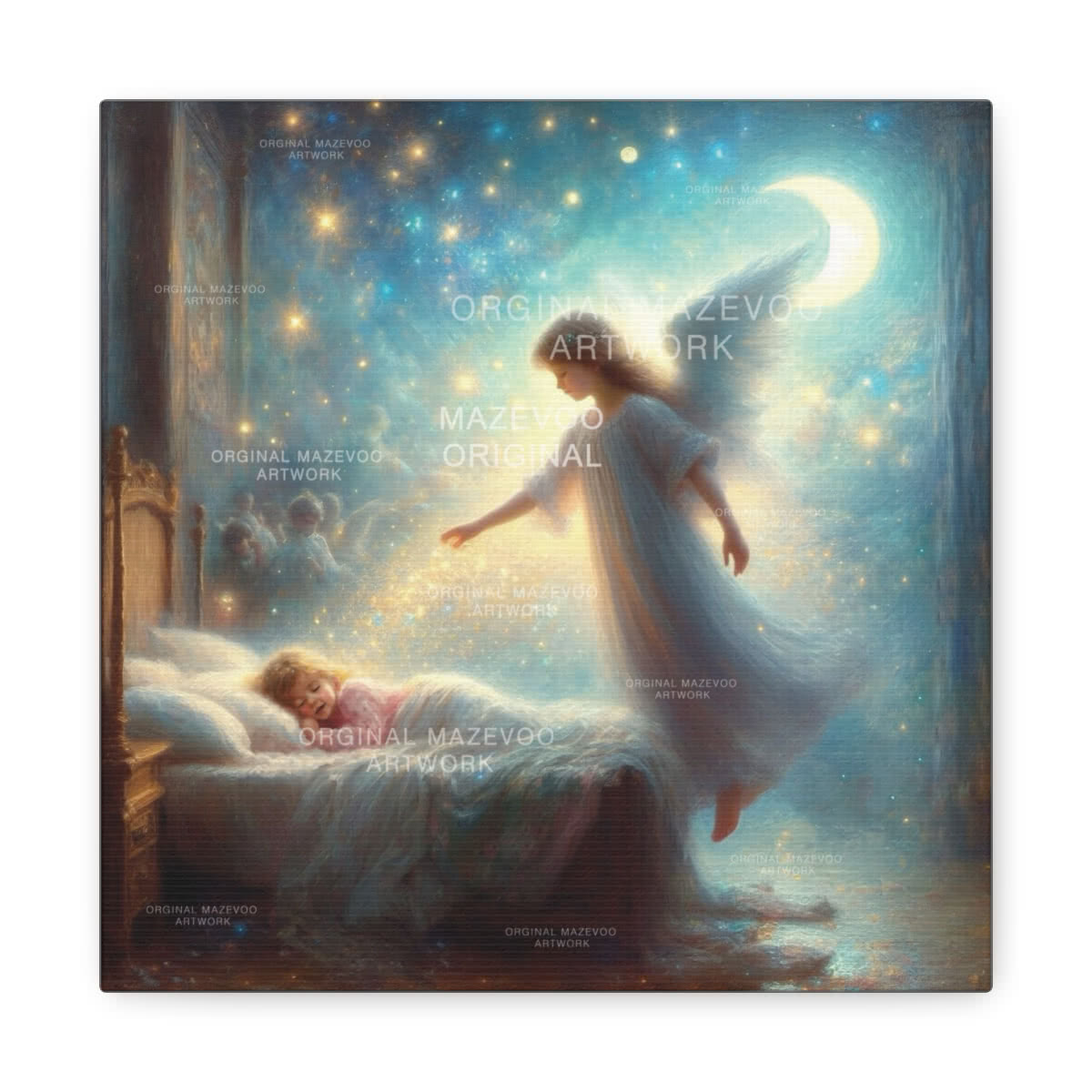 Angel's Prayer Canvas Wall Art