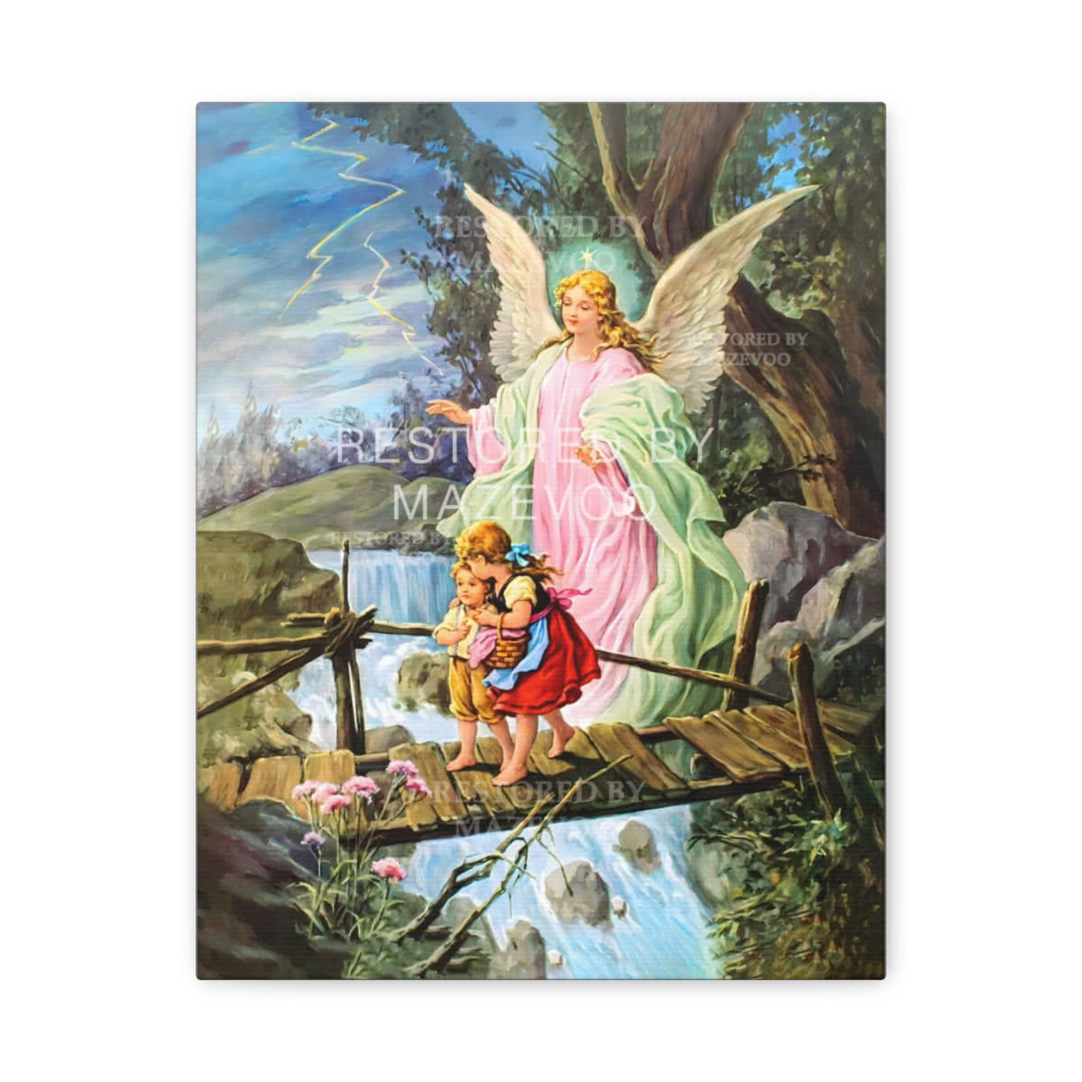 Guardian Angel — Schutzengel Design Canvas Wall Art