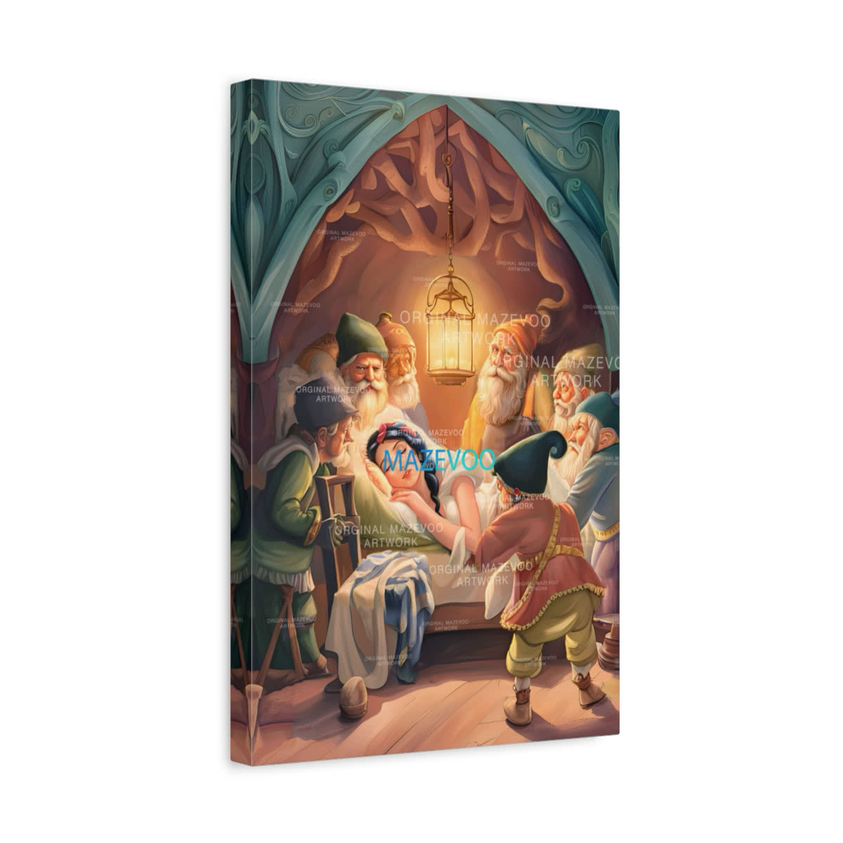 Snow White: Enchanted Slumber Storybook Canvas Wall Art