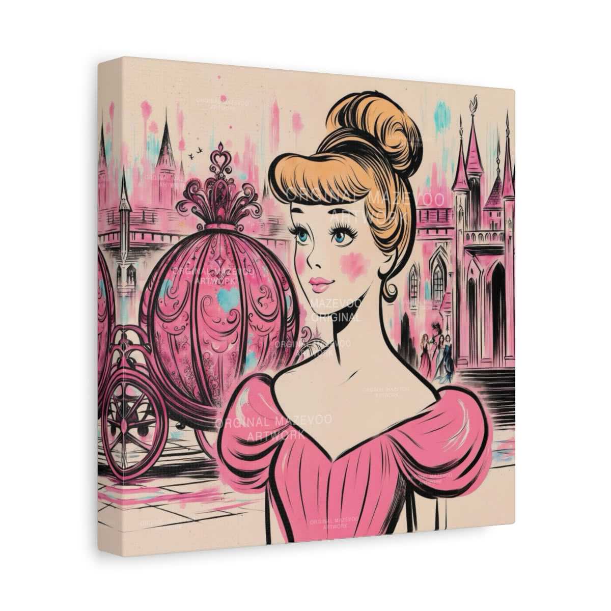 Cinderella: Castle Elegance Storybook Canvas Wall Art