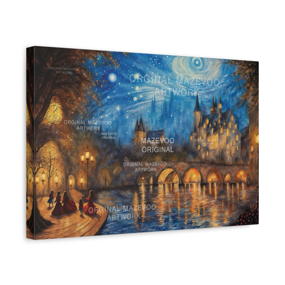 Fantasy Princess Castle Storybook Canvas Wall Art