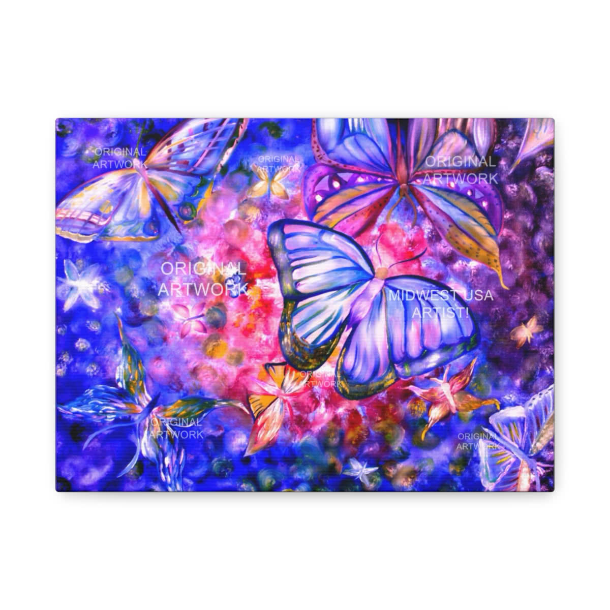 Whispering Butterflies Fantasy Canvas Wall Art