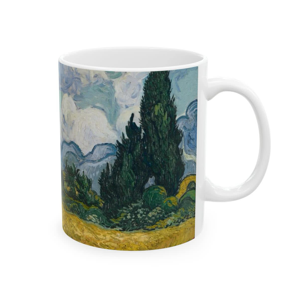 Wheat Field with Cypresses Mug – Vincent van Gogh