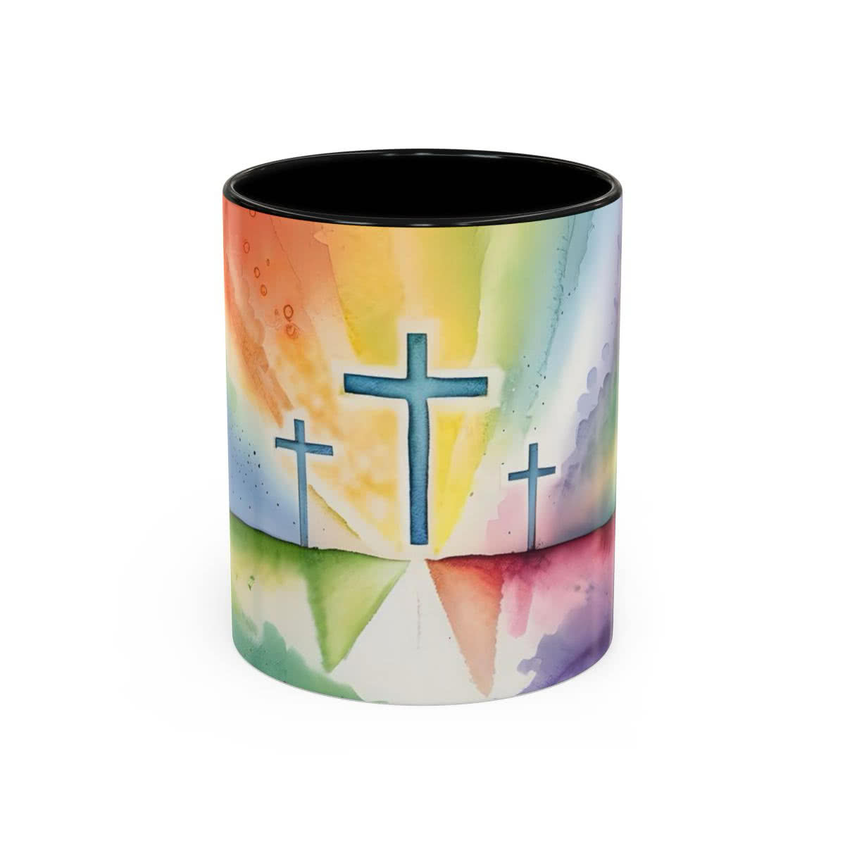 Christian Watercolor Crosses Mug