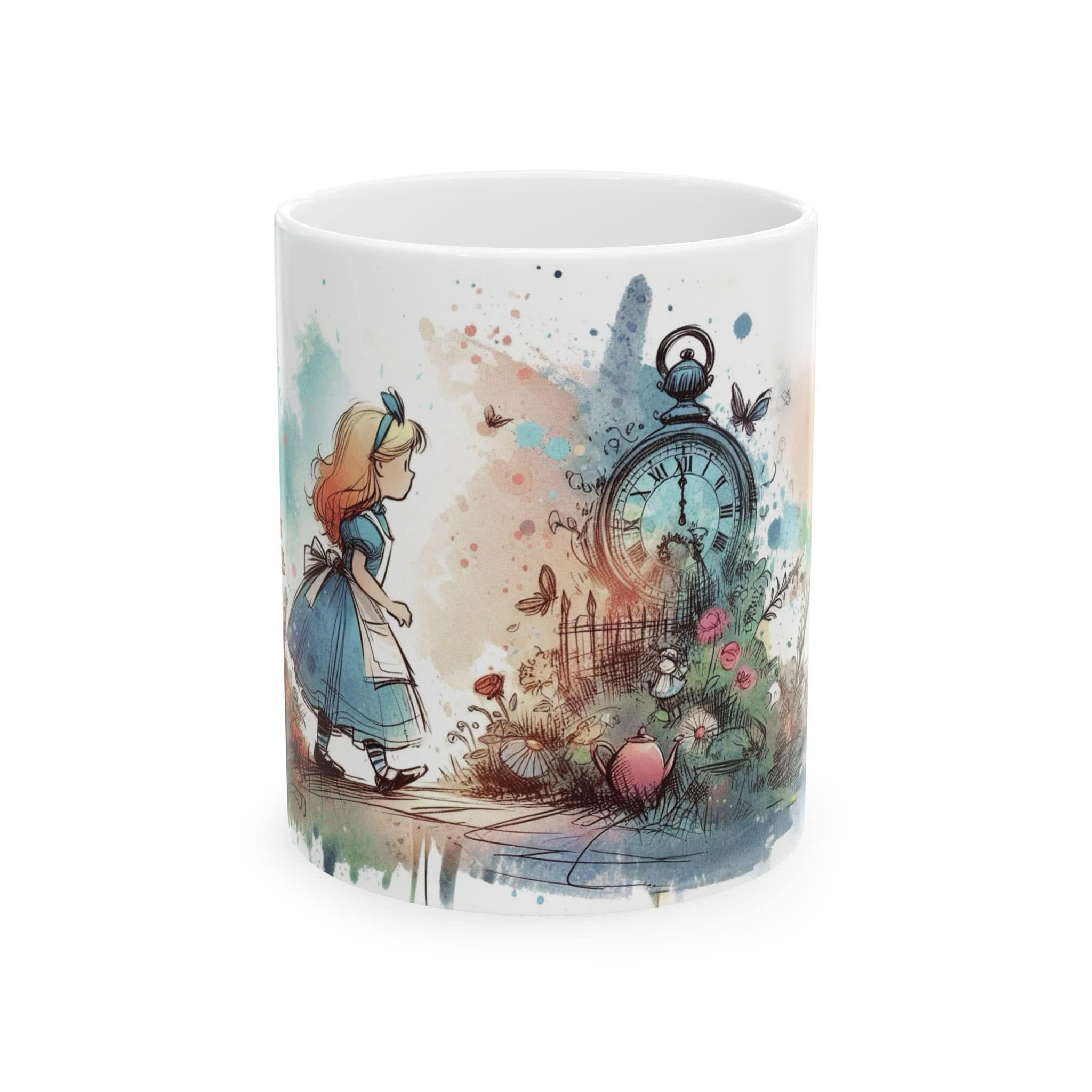 Alice’s Adventures in Wonderland Mug – Watercolor Design