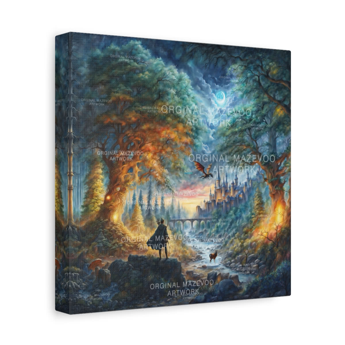 Robin Hood: Mystic Dawn in Sherwood Storybook Canvas Wall Art