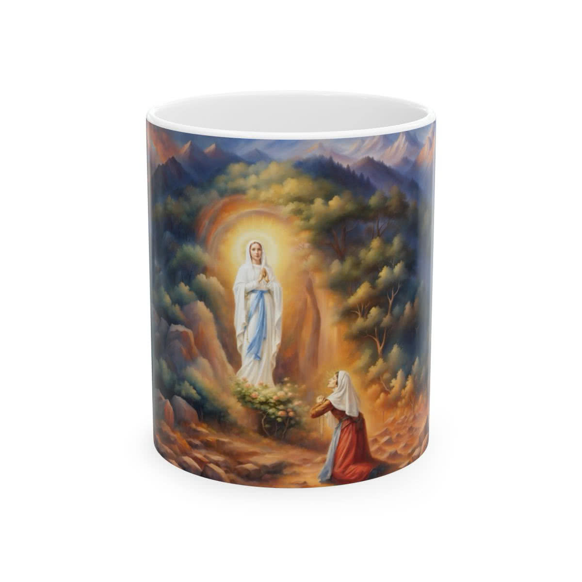 Saint Bernadette and Our Lady of Lourdes Mug