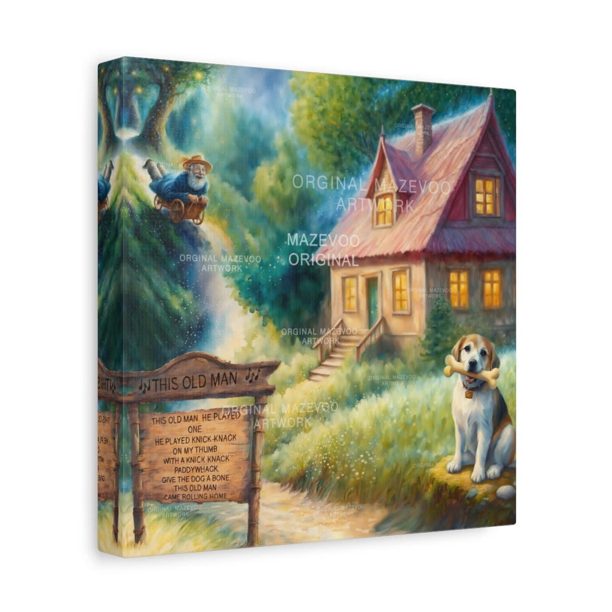 This Old Man: Came Rolling Home Storybook Canvas Wall Art