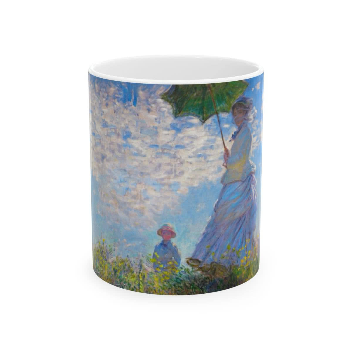Woman with a Parasol – Madame Monet and Her Son Mug – Claude Monet