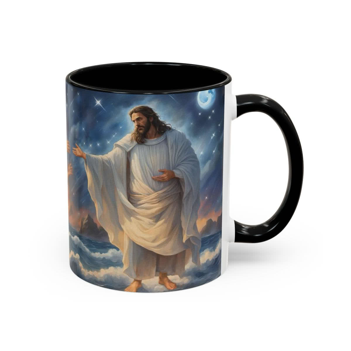 Jesus Walks on Water with Peter Mug