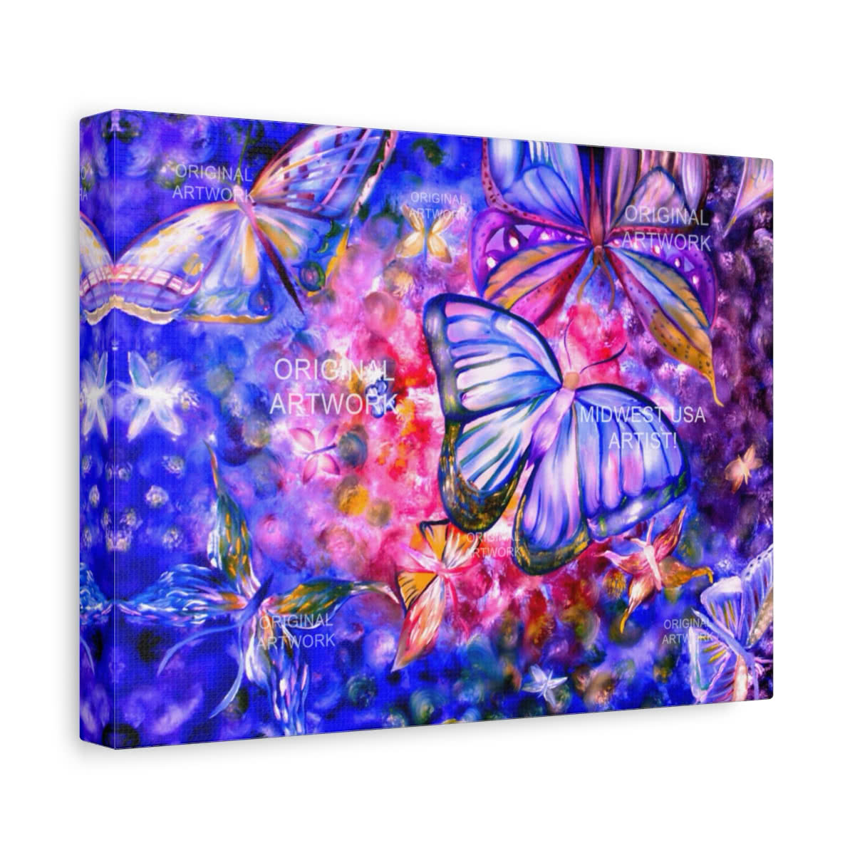 Whispering Butterflies Fantasy Canvas Wall Art