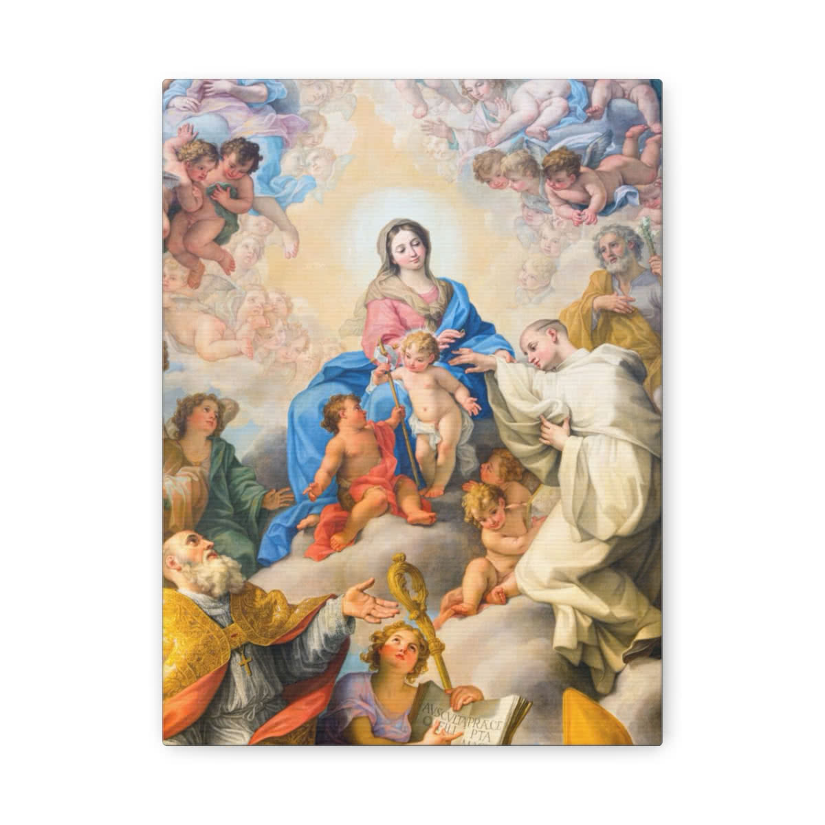 The Mystic Marriage of Saint Robert to Our Lady Canvas Wall Art