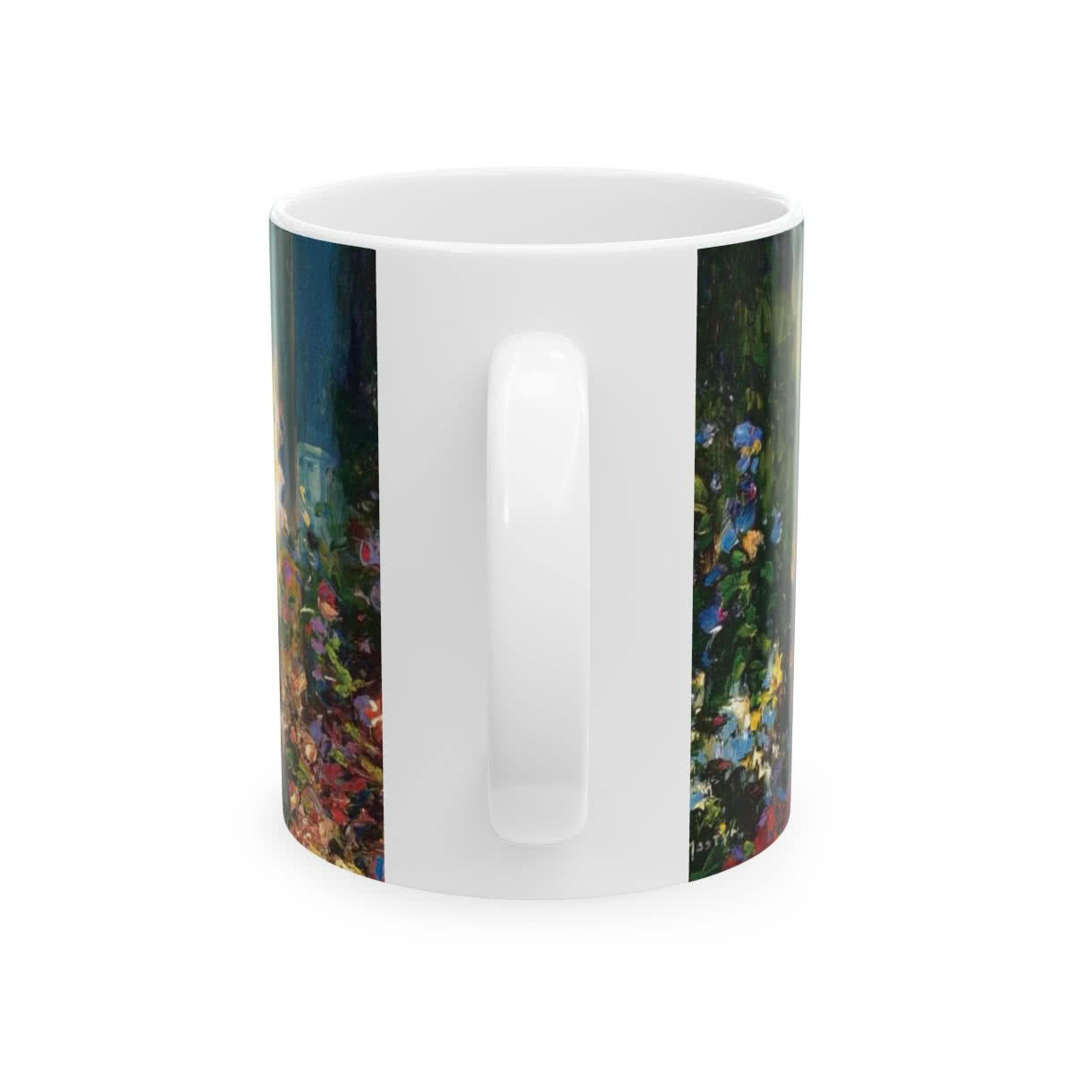 Thomas E. Mostyn Mug (1900s) | Women By the Sea | Flower Garden Ocean, Handmade Art Cup, Classic Historical