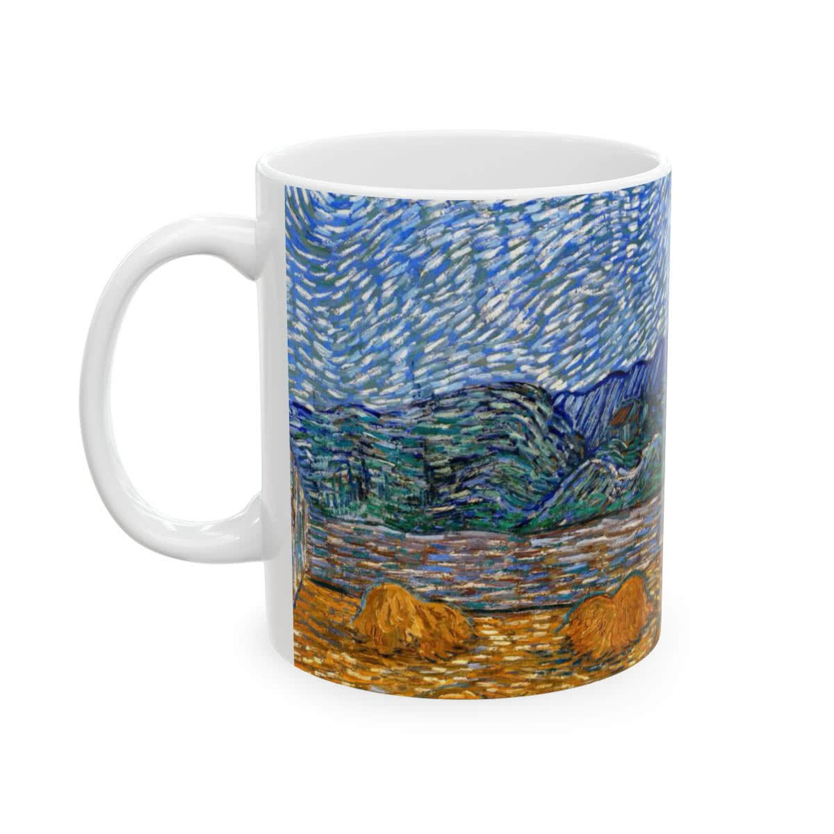 Landscape with Wheat Sheaves and Rising Moon Mug – Vincent van Gogh