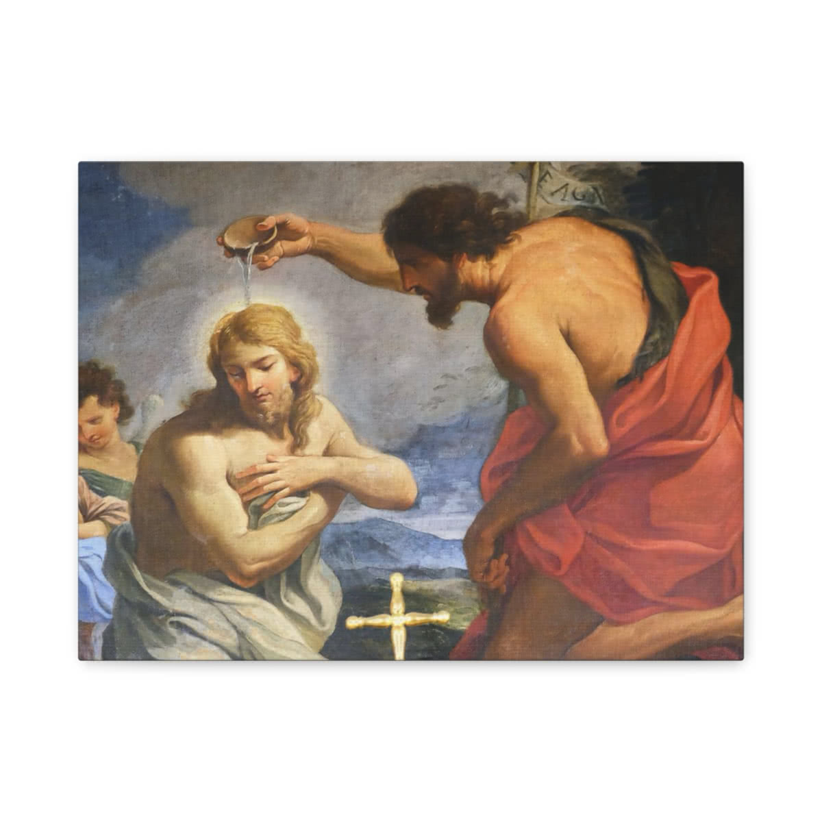 The Baptism of Jesus and John the Baptist Canvas Wall Art