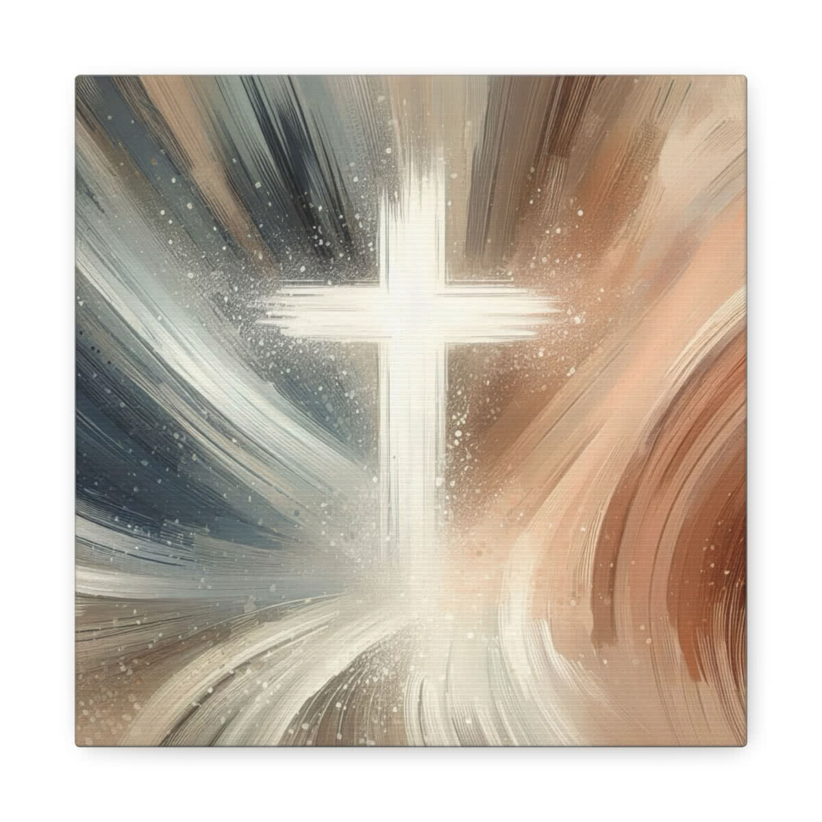 Glowing Cross Canvas Wall Art