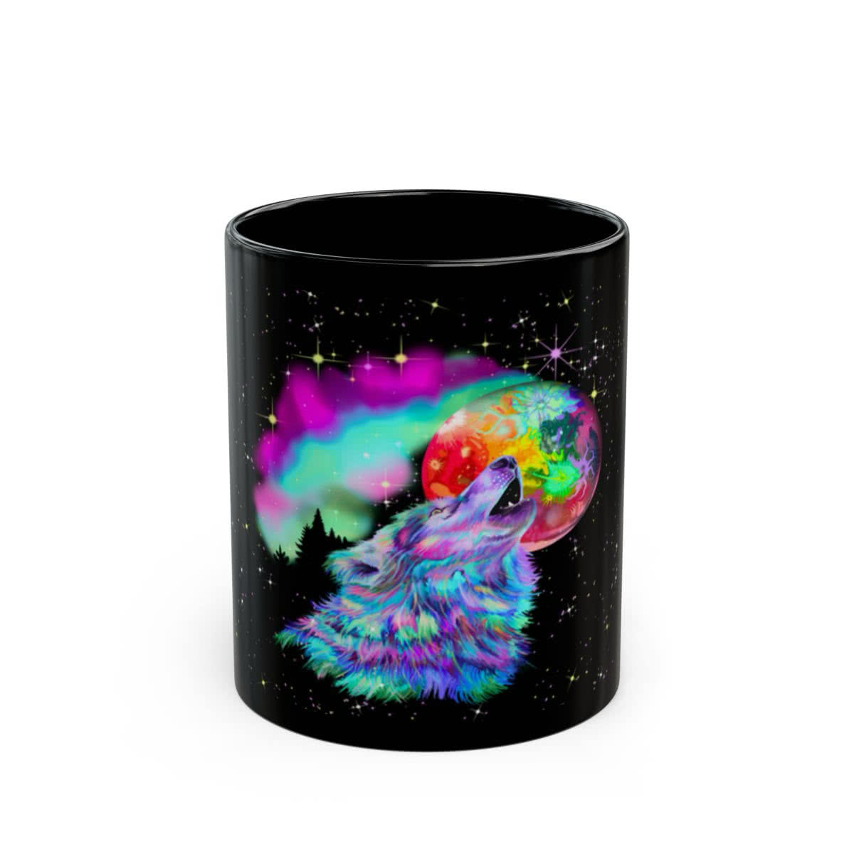 Howling Wolf at the Moon Mug