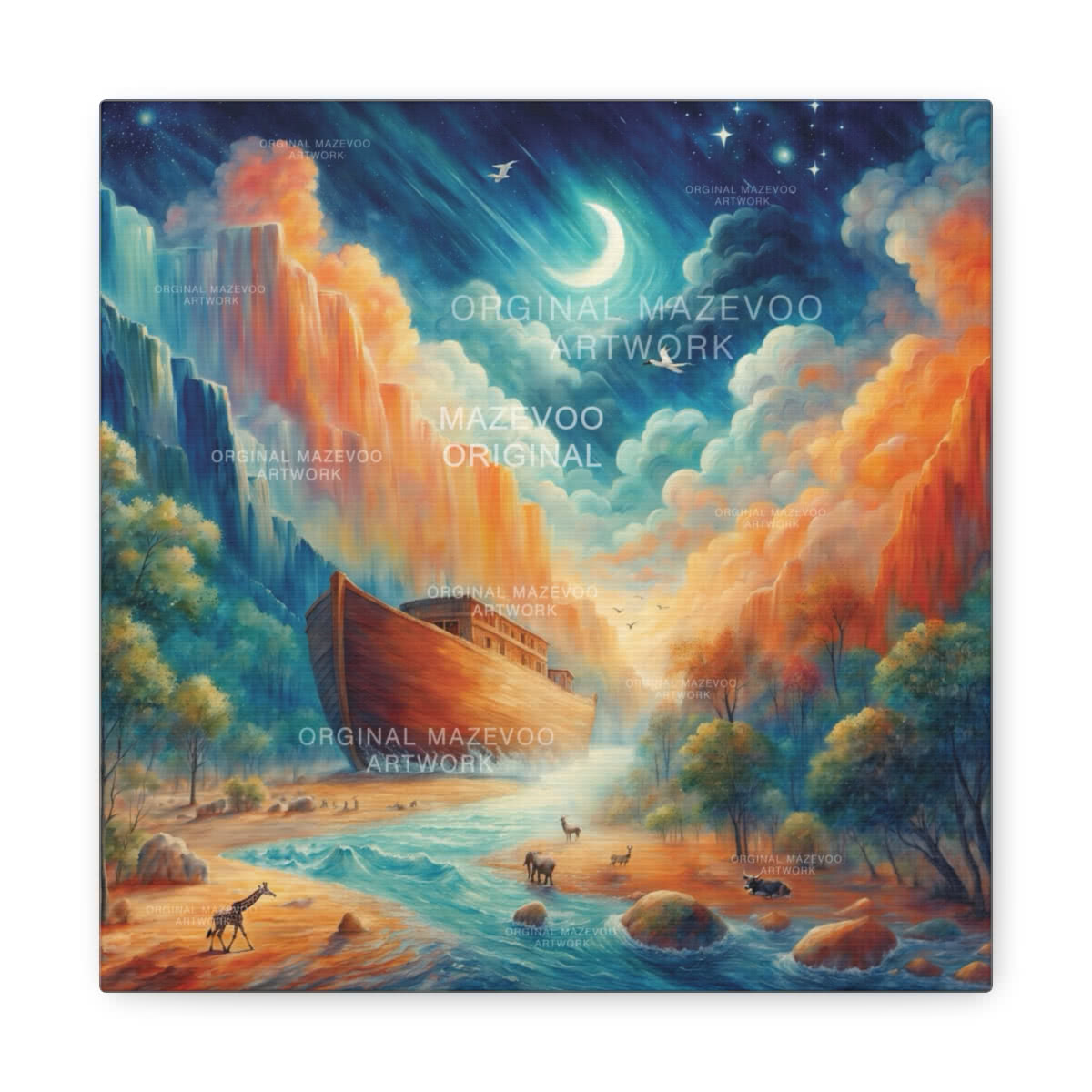 Noah's Ark Canvas Wall Art