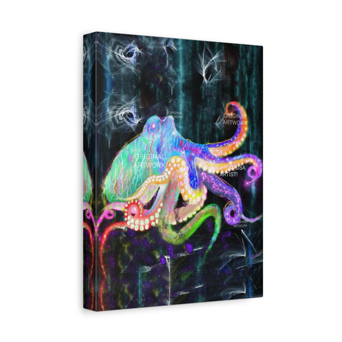Octopus Odyssey Fantasy Canvas Wall Art