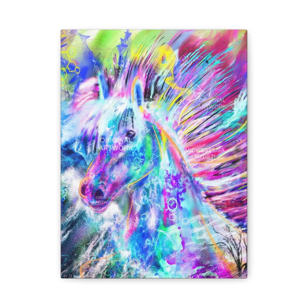 Dazzling Horse Fantasy Canvas Wall Art
