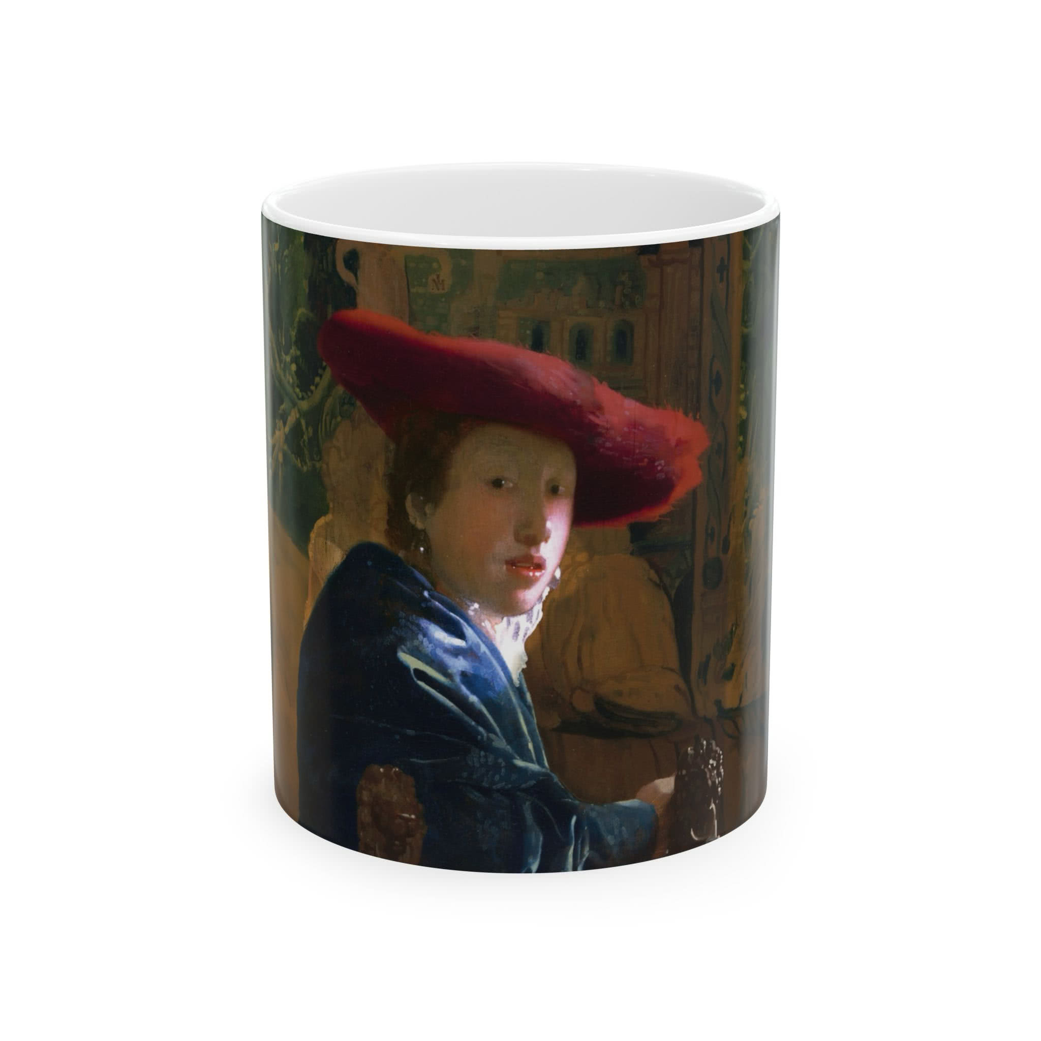 Girl with a Red Hat Mug – Johannes Vermeer