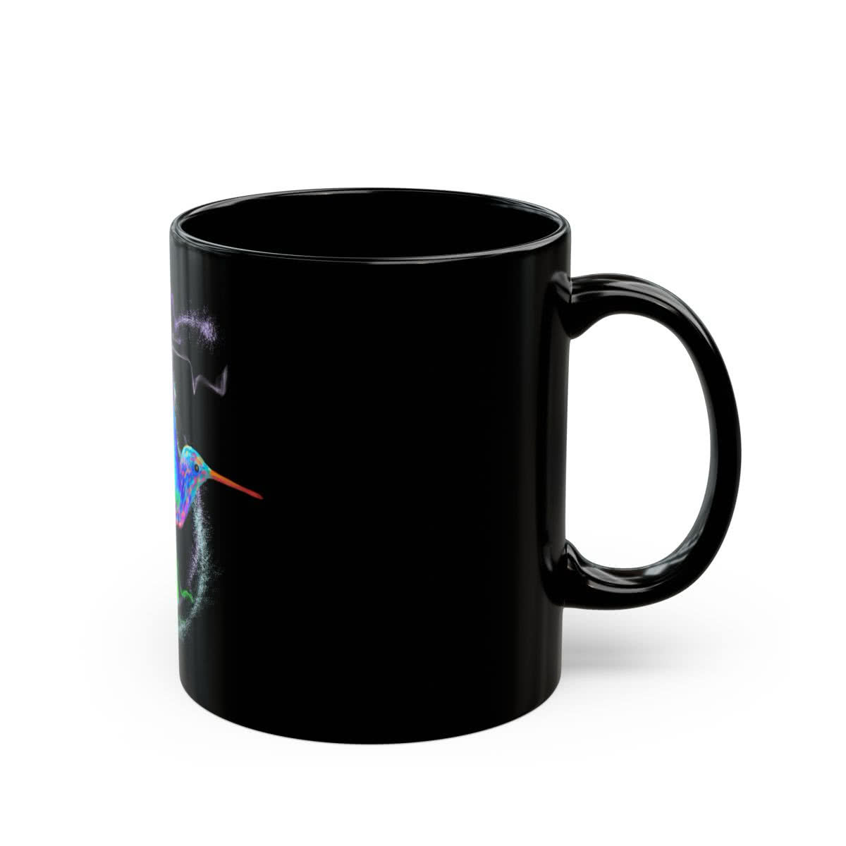 Hummingbird coffee mug | Hummingbird Mug Picture | Bird Mug | Animal Mug | 11 oz Black Ceramic | Gift For Kids Girl Women Theme Merchandise