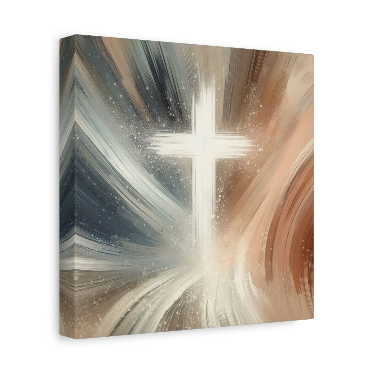 Glowing Cross Canvas Wall Art
