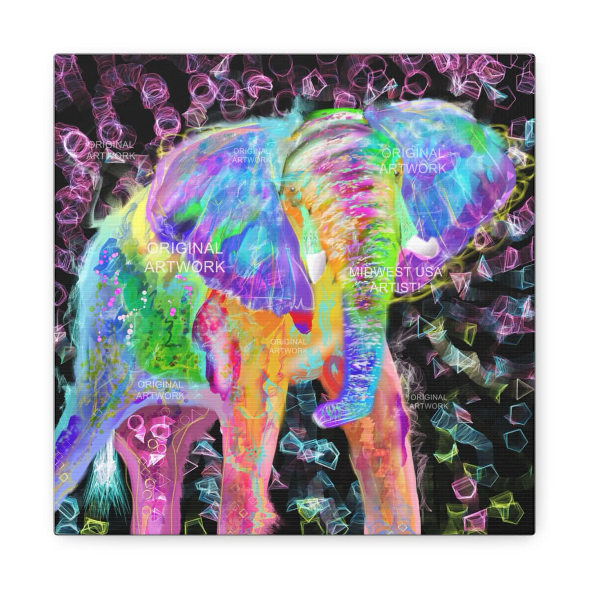 Elephant Fantasia Fantasy Canvas Wall Art