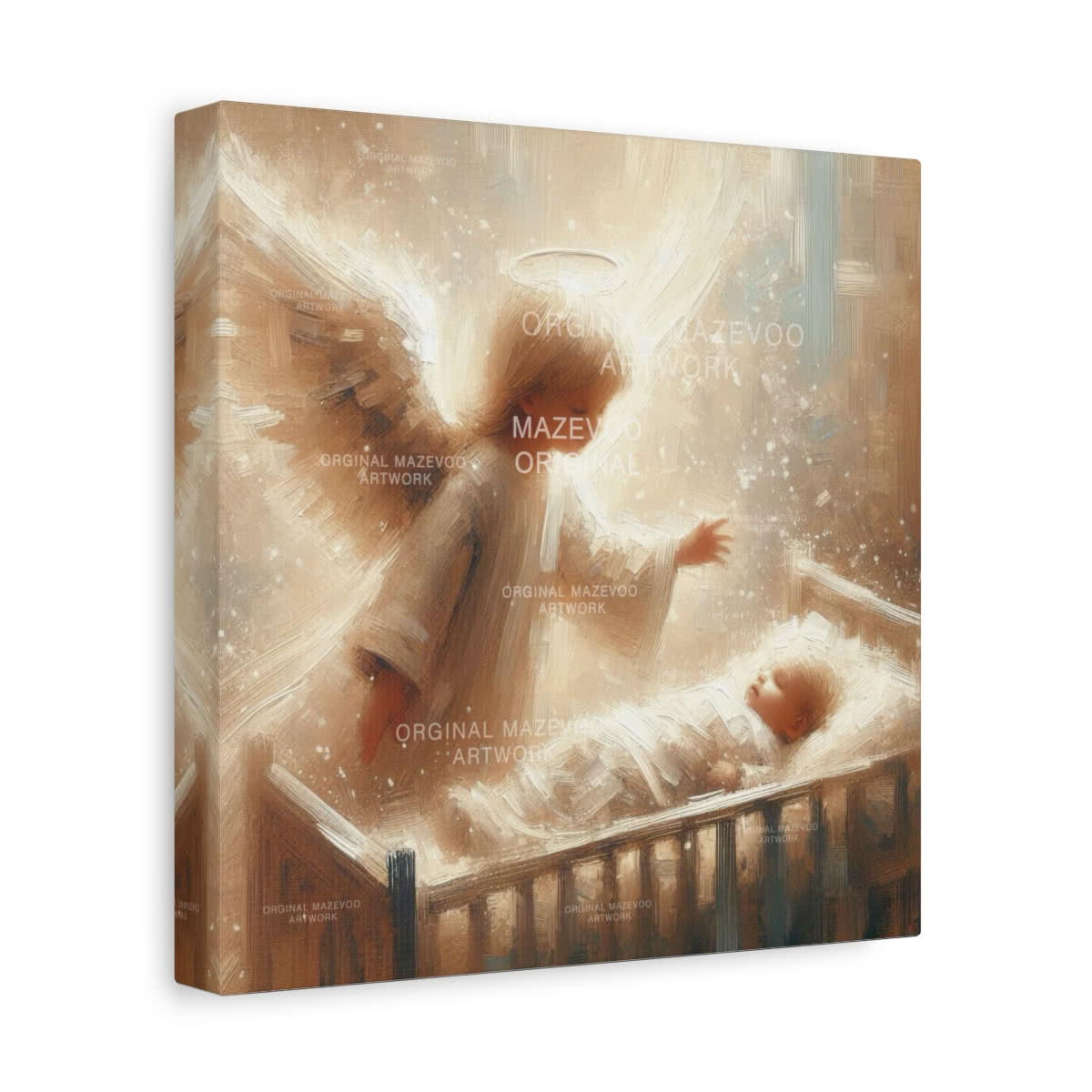 Angel’s Prayer over Infant Canvas Wall Art