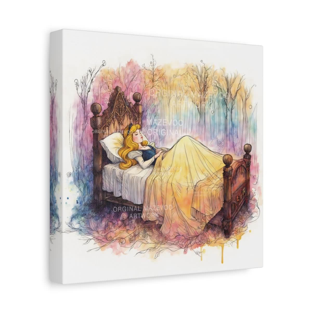 Sleeping Beauty: Royal Forest Storybook Canvas Wall Art