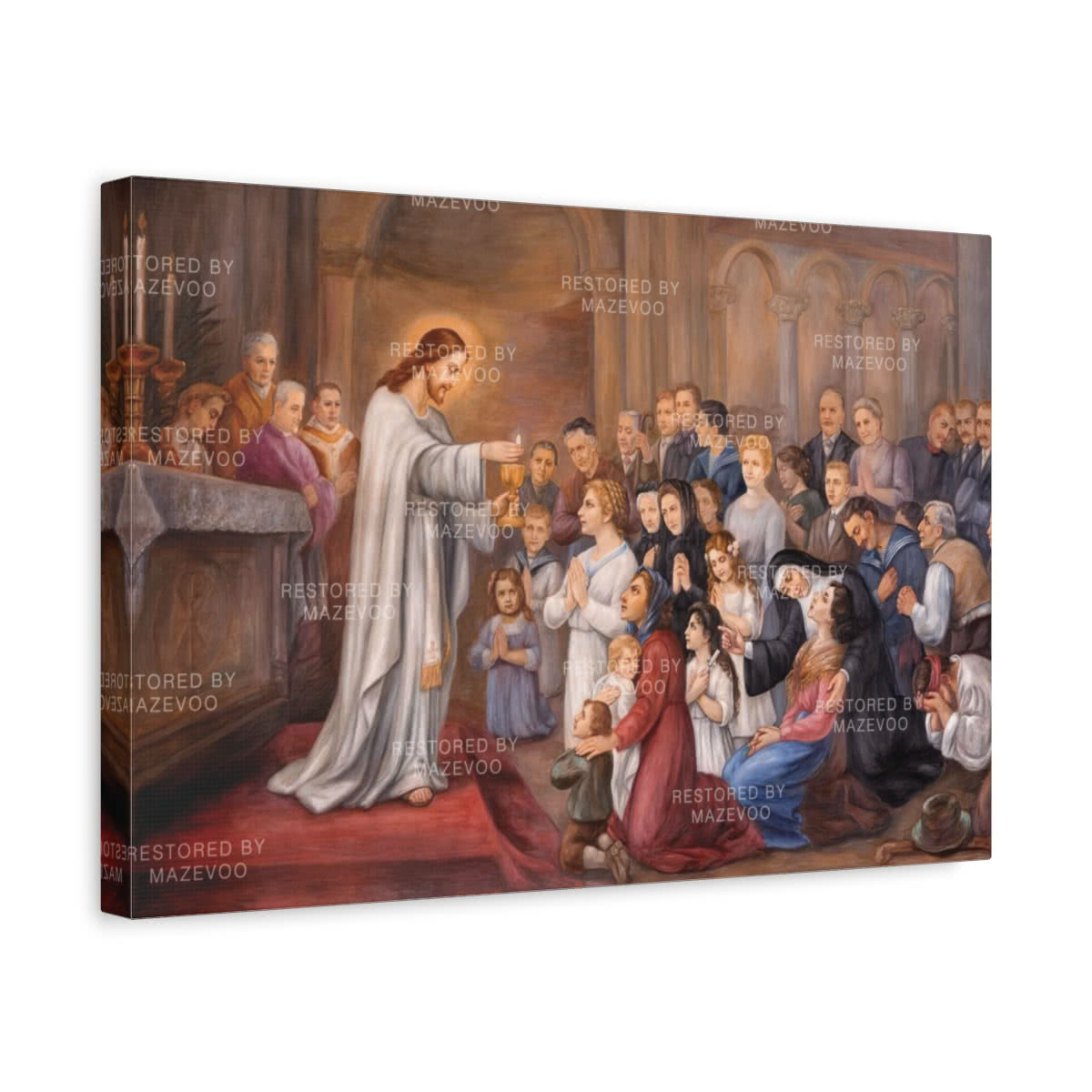 Jesus Giving Communion (19th Century) Canvas Wall Art