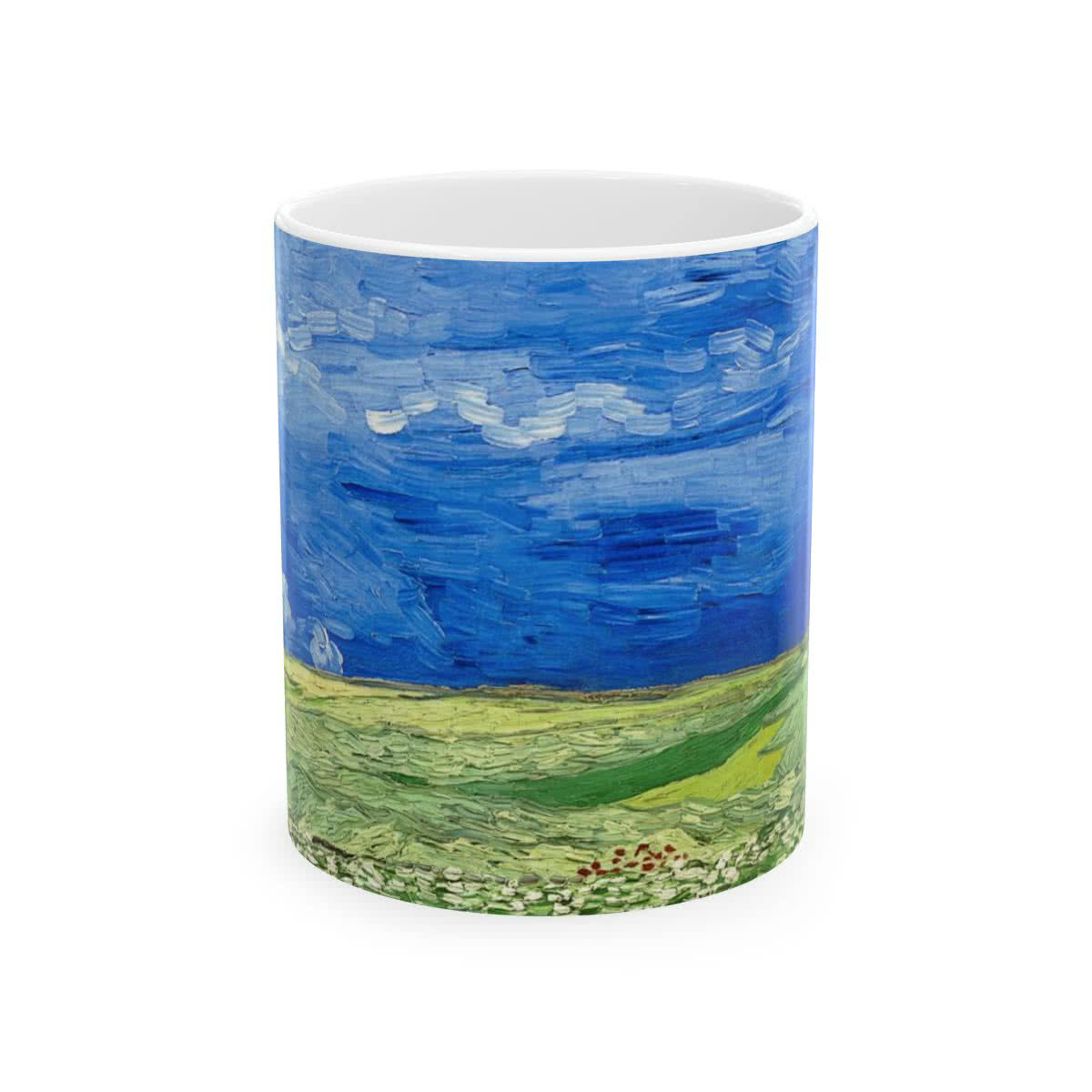 Wheatfield Under Thunderclouds Mug – Vincent van Gogh