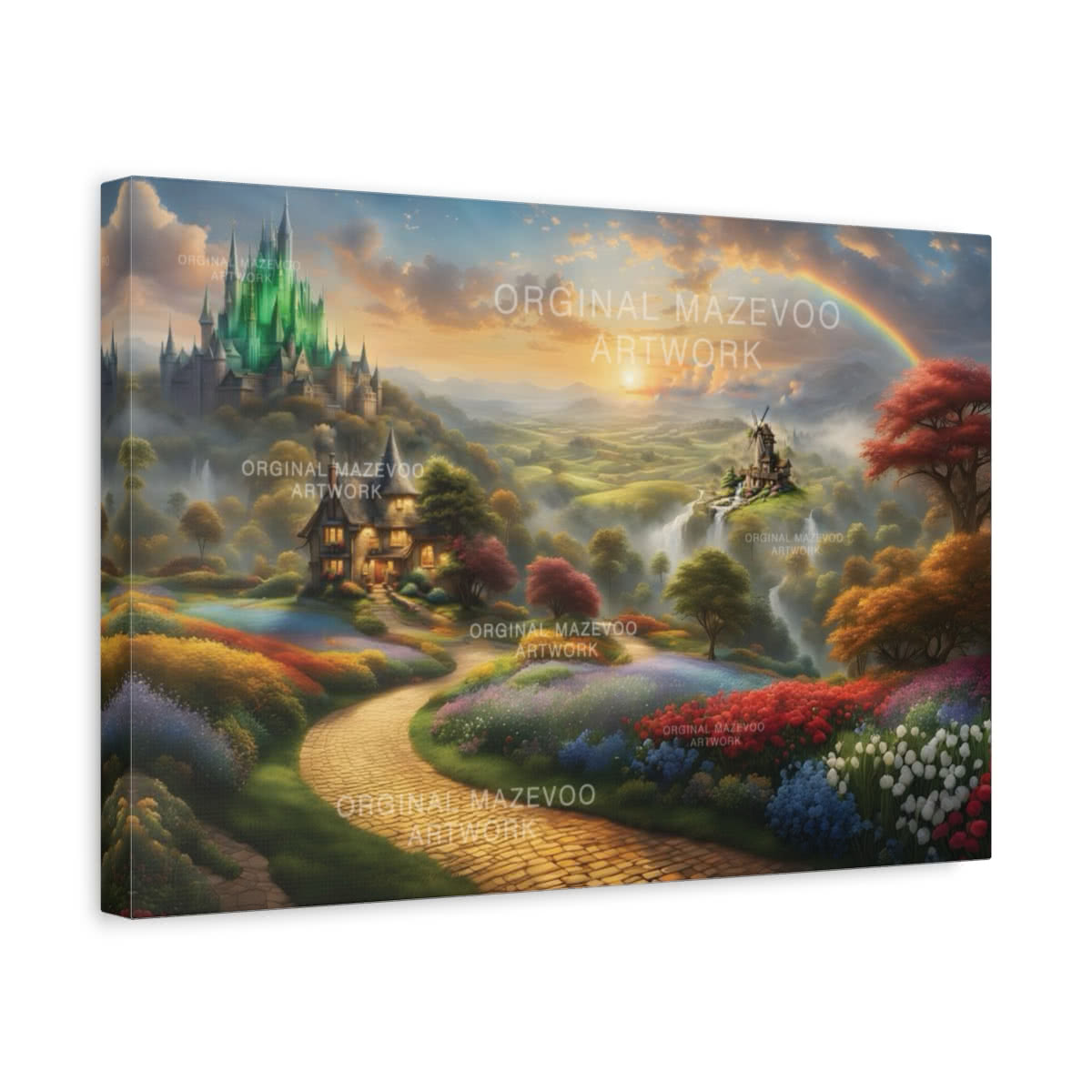 Wizard of Oz: Mystic Meadow Road Storybook Canvas Wall Art