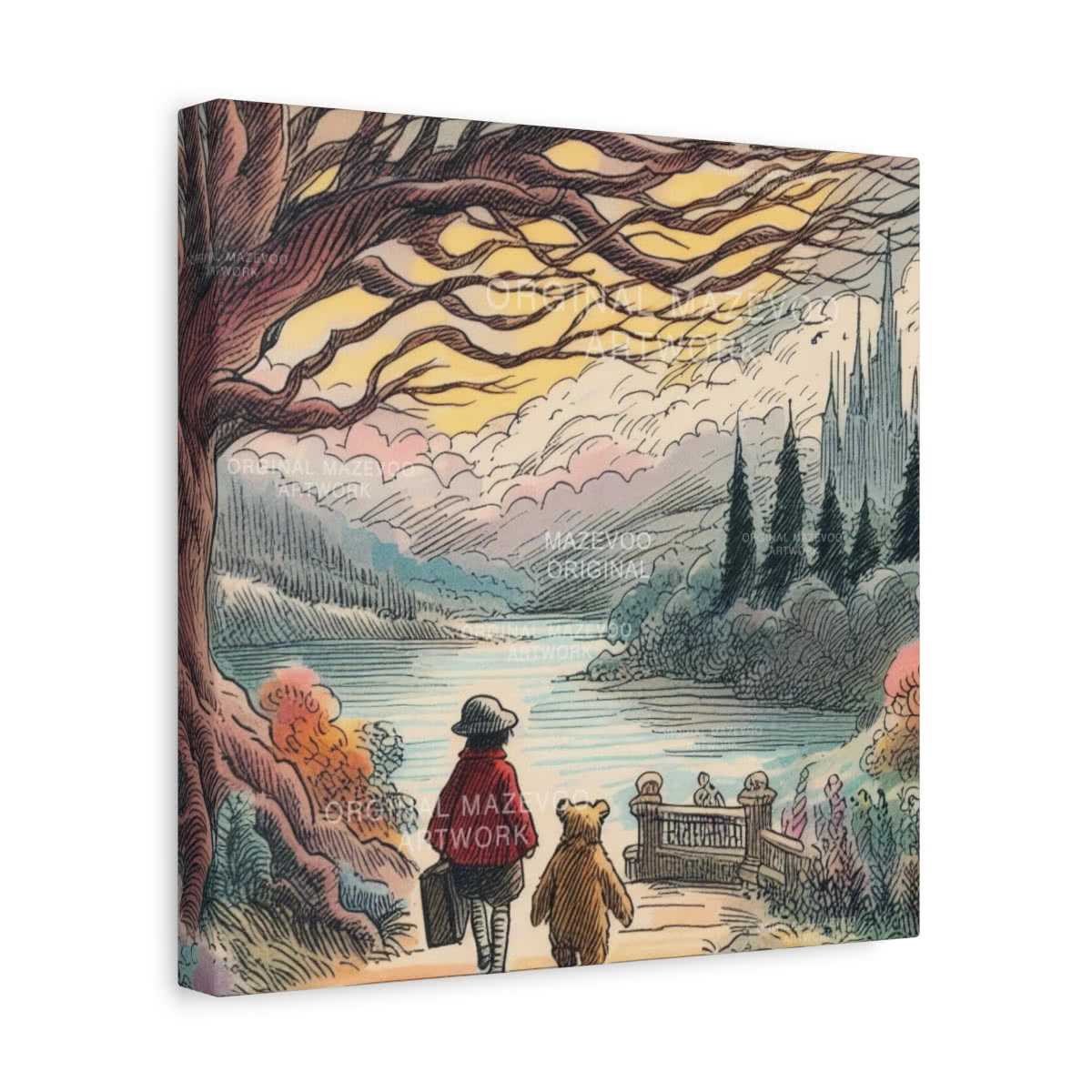Winnie the Pooh: The Stroll Canvas Wall Art