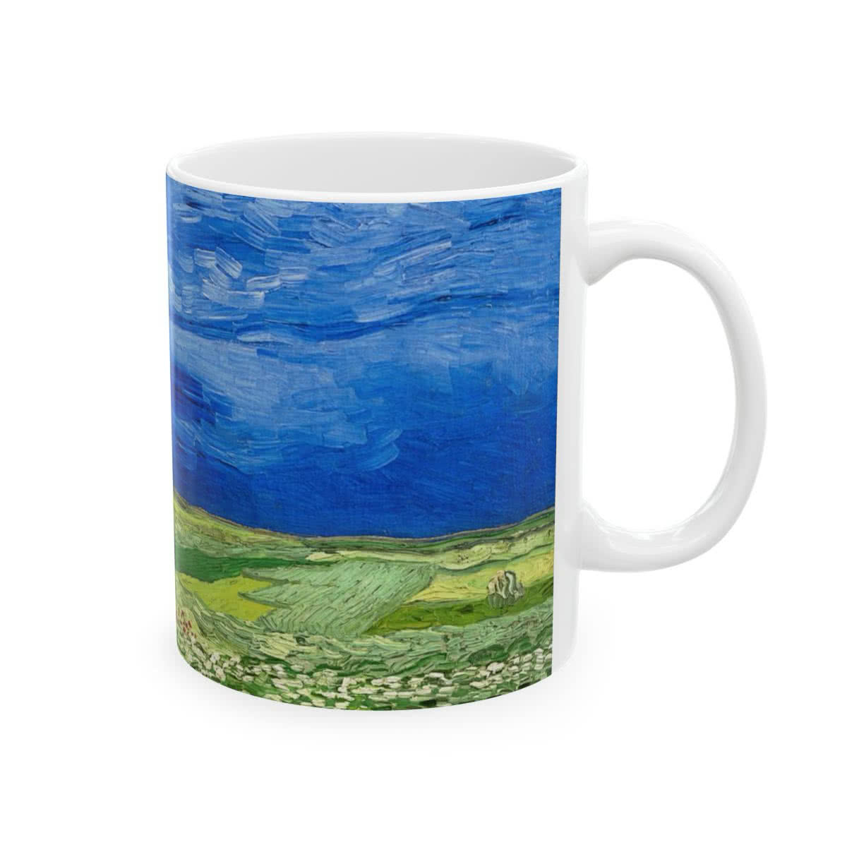 Wheatfield Under Thunderclouds Mug – Vincent van Gogh
