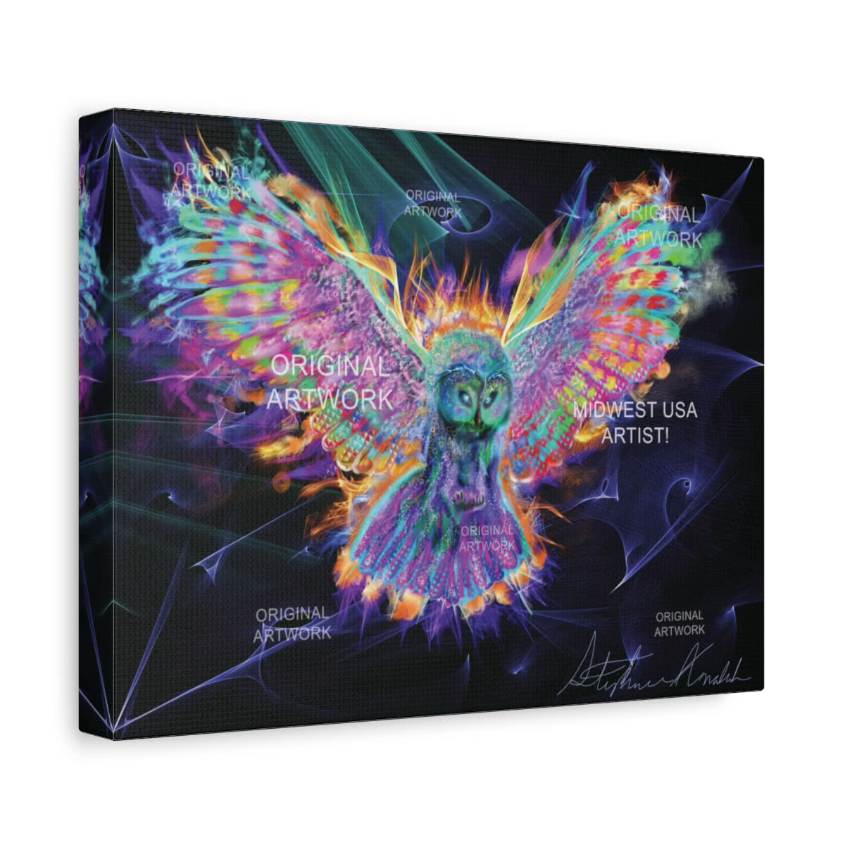 Owl's Dreamflight Fantasy Canvas Wall Art